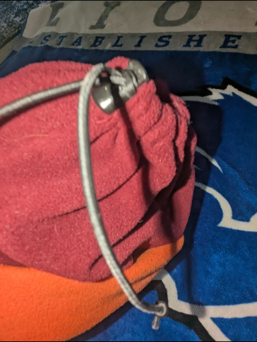Disney Kids Fleece Beanie Hat in Pink & Orange with Embroidered Patches